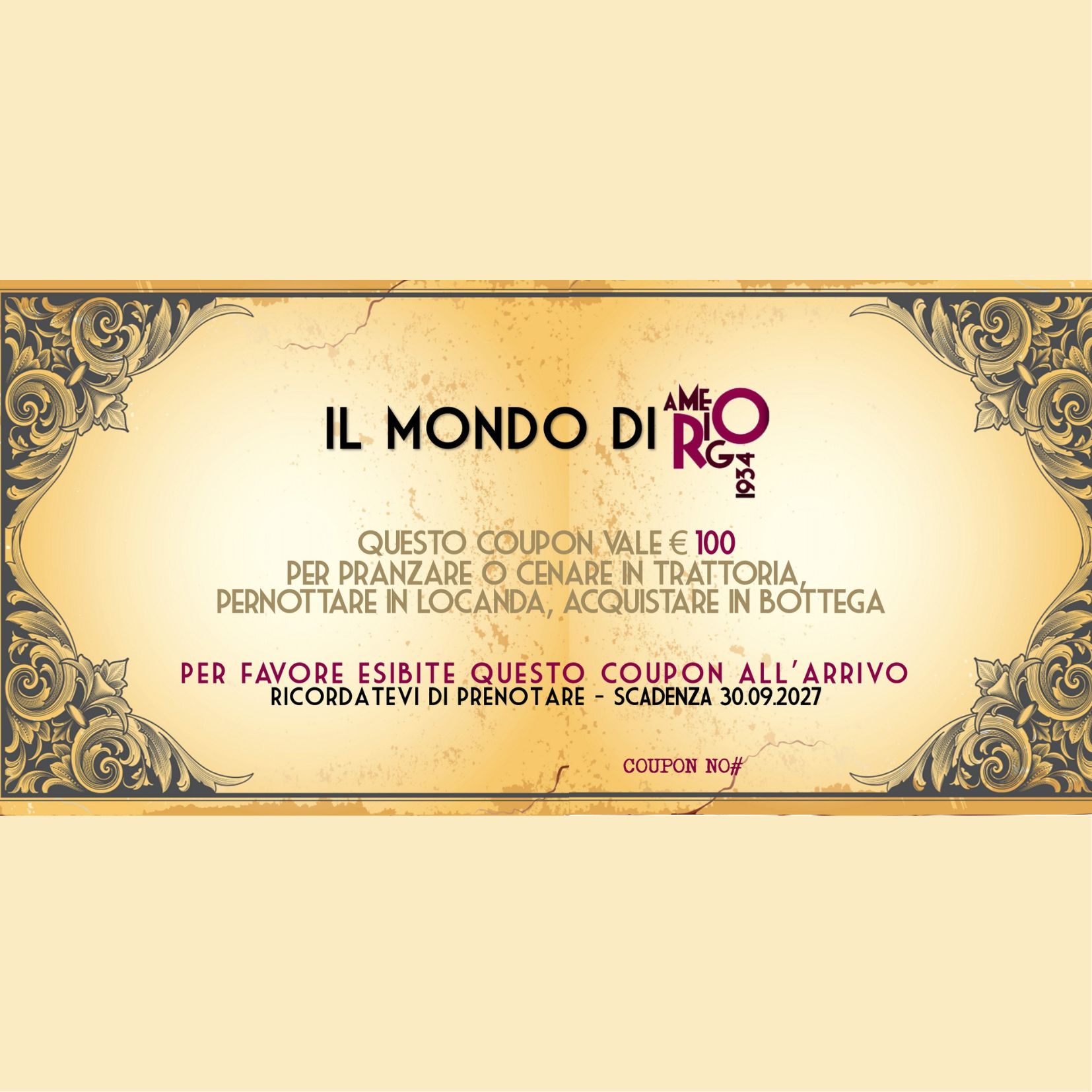 Il mondo di Amerigo buono da 100 euro