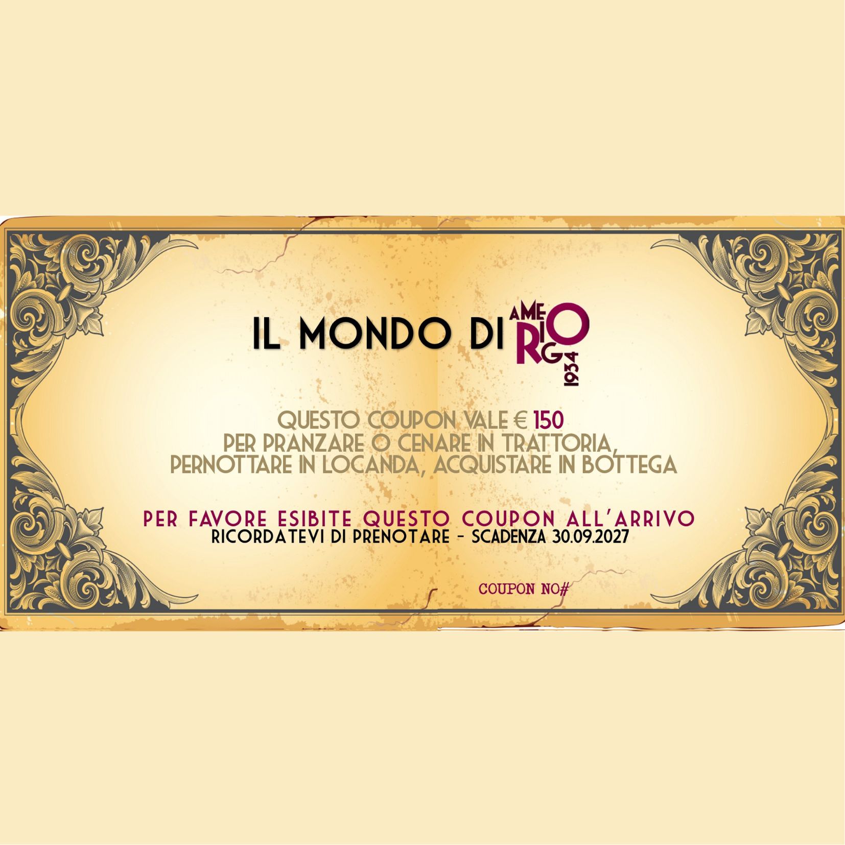 Il mondo di Amerigo buono da 150 euro
