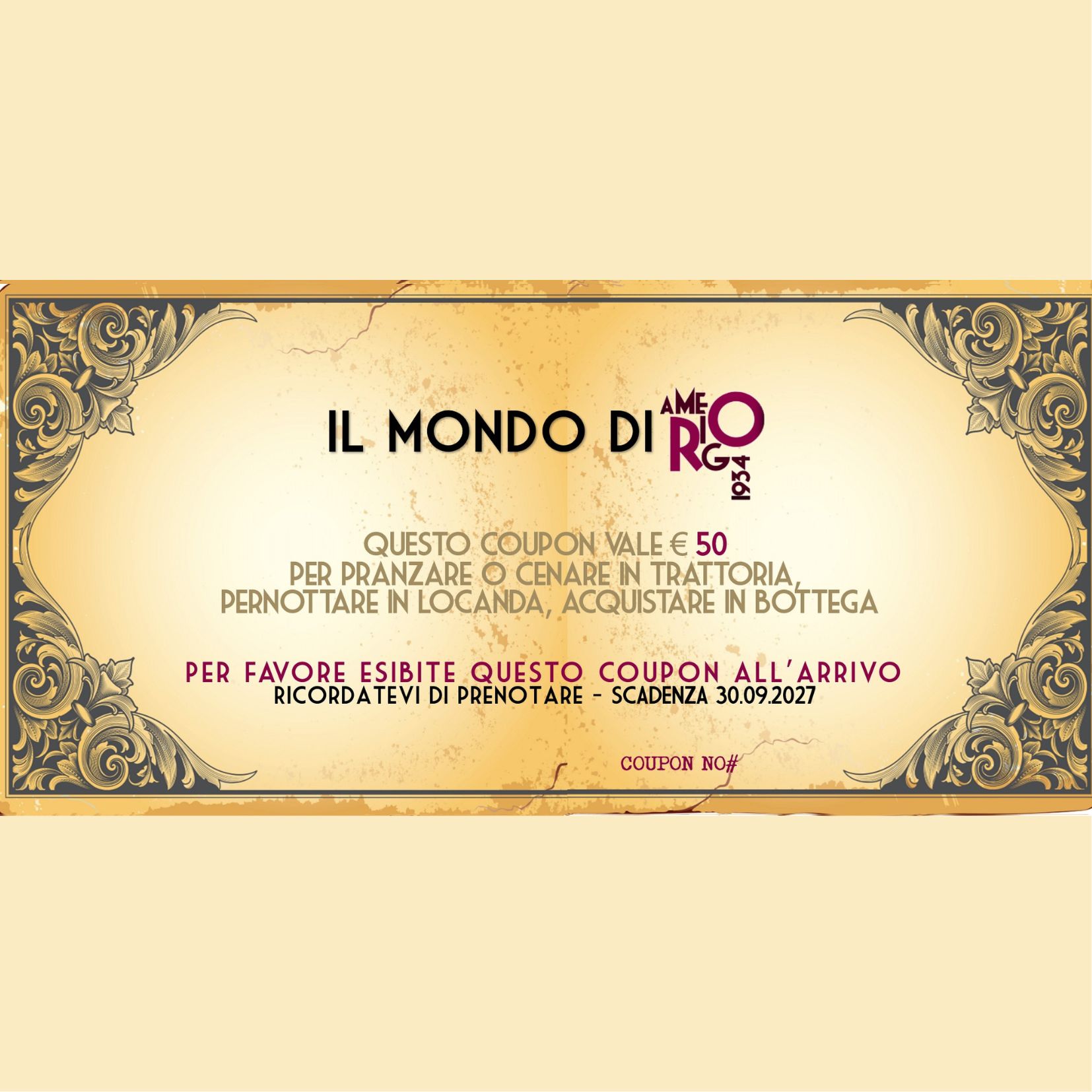 Il mondo di Amerigo buono da 50 euro