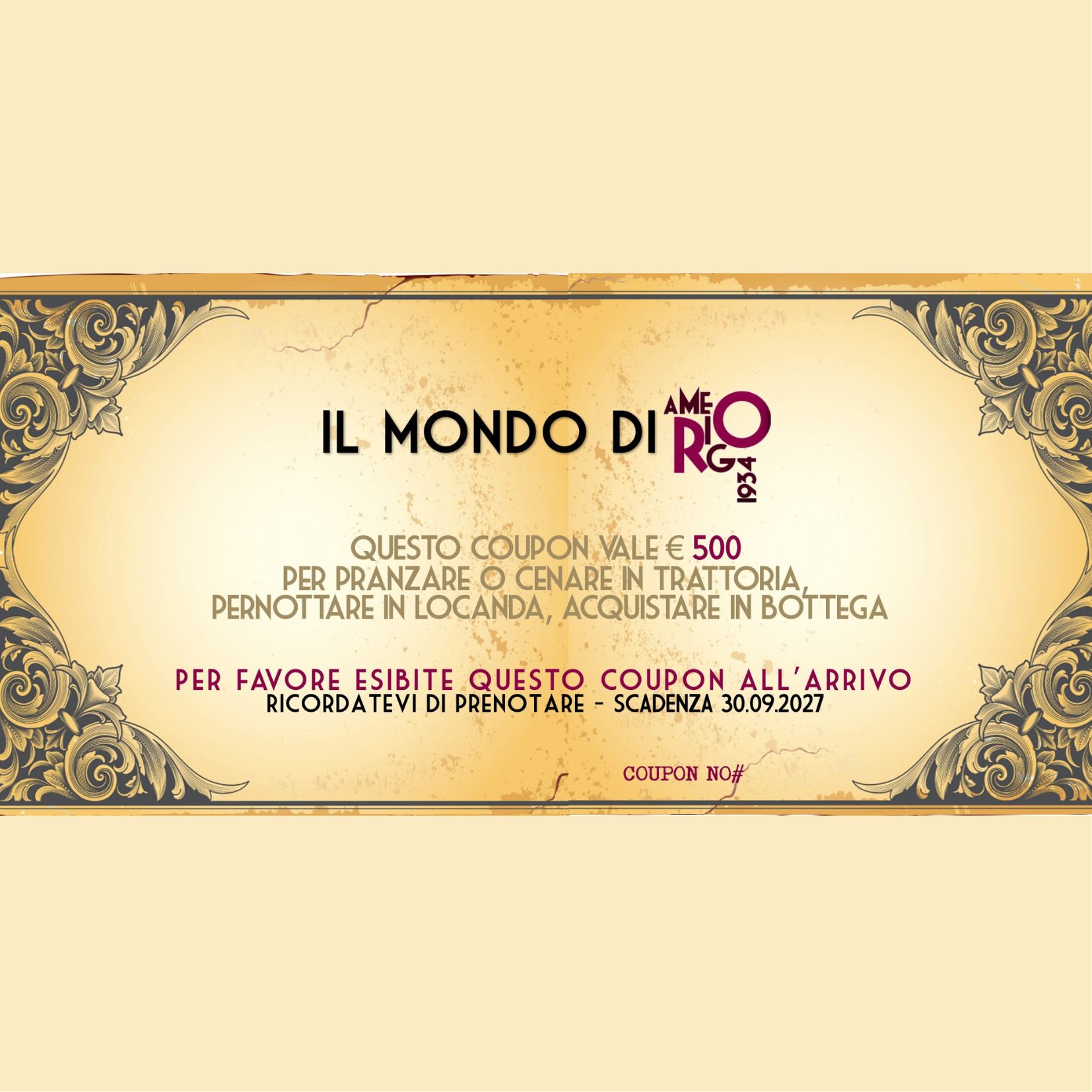 Il mondo di Amerigo buono da 500 euro